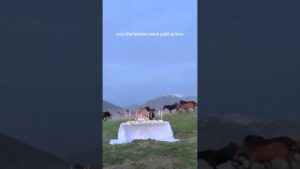 Horses Gallop Past Wedding Reception! 😍