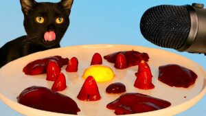 ASMR Mukbang Cat Eating Food 🐱| Satisfying Relaxing Sounds