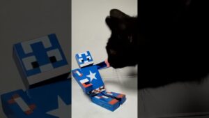 ASMR Mukbang Cat Eating Minecraft