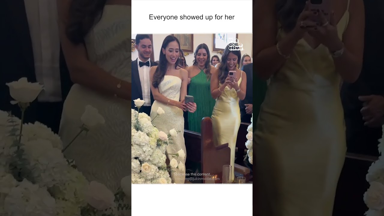 Cat Steals Show Walking Down Wedding Isle