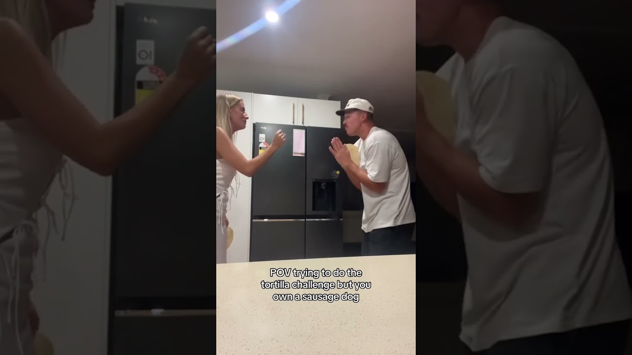 Sneaky Little Dog Steals Tortilla From Mom